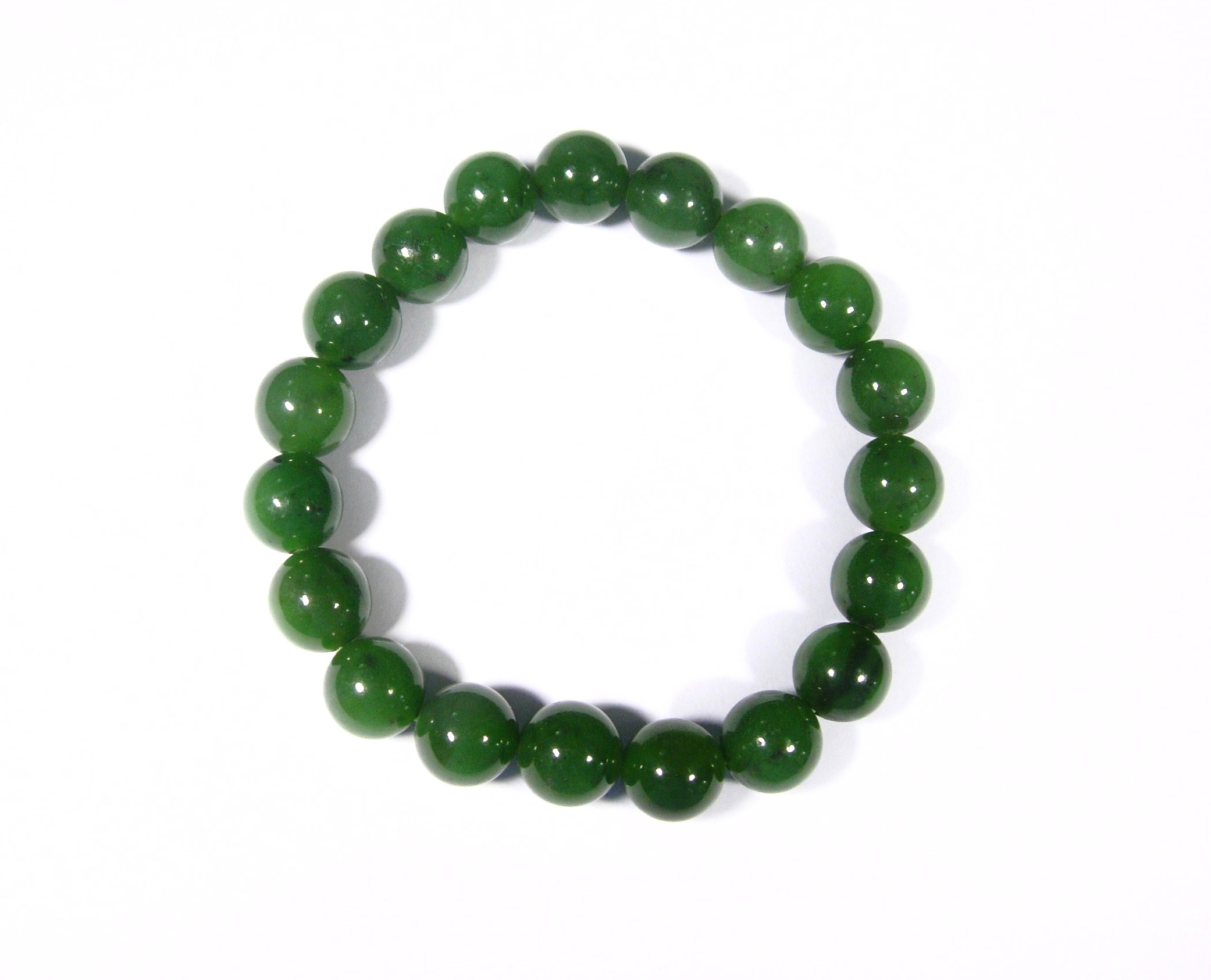 JADE BEAD BRACELET 8″